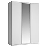Lomadox Kleiderschrank 3-türig in weiß, B/H/T ca. 155,3/220/58 cm