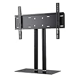 TV-Halterung, Stabiler Universal-TV-Sockelständer für 32–65 Zoll, höhenverstellbarer Tisch, TV-Basishalterung für LCD mit Glassockel, TV-Ständer, vertikales Rack, TV-Rack, TV-Wandhalterung mit Regal