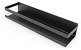Bestdon Duschablage Ohne Bohren,Selbstklebend Duschkorb,Edelstahl SUS 304 Duschregal,Badezimmer Regal,Matt-schwarz 30cm