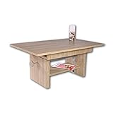 EVENT Couchtisch höhenverstellbar & ausziehbar in Eiche Sonoma Optik - praktischer Sofatisch mit Ablage für Ihren Wohnbereich - 110 x 48 x 65 cm (B/H/T)