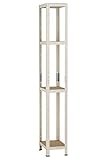 dysell Schwerlast-Regal 200x23x40 (4HB/175) - Weiß - 4 extrastarke HDF-Böden - 700kg Tragkraft - Steckregal für Lager, Garage, Keller, Werkstatt