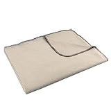 SETEX Kuscheldecke, Dekorative Decke aus 100% Baumwolle, 200 x 140 cm, Taupe