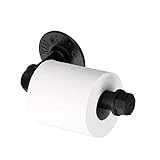 BTSKY Antiker Toilettenpapier-Halter aus Industrie-Rohr, schwarz