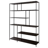 riess-ambiente.de Industrial Bücherregal Slim LINE 185x135cm Esche schwarz sechs Regalböden Standregal Wohnzimmerregal Regal