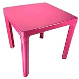 Marabella Kinder Spieltisch 49,5x49,5x47,5cm Gartentisch in blau, grün, orange oder pink, Farbe:pink