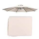 Cabilock Bezug für Sonnenschirm UV-Schutz aus Polyester 8 Kiele für Outdoor-Tische Baldachin Ersatzbezug für Sonnenschirm (Beige)