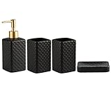 Bad-Accessoires-Set Badezimmer Zubehör Set 4-teiliges Keramik-Badezimmer-Zubehör-Set Im Nordischen Stil, Bad-Set, Ornament-Dekoration Für Einweihungsgeschenk Badezimmer-Set Badezimmerzubehör-Set ( Col