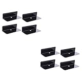 Baluue 8 Stück L-Förmiges Lagerregal Wandmontierte Regale Heimdekoration Bücherständer Schwebendes Küchenregal Duschregale Heim-Hängeregal Regal Für Schlafzimmer Kleine