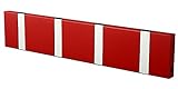 LoCa Garderobe Knax 4 imperial rot (Haken klappbar Alu) Garderoben-Leiste Kleiderhaken Flur modern Garderobenpaneel