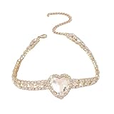 REvlie Love Dinner Halskette Choker – Romantischer Schmuck für Frauen, perfekt für Verabredungen oder Jahrestage, red diamond, Metall, Basismetall