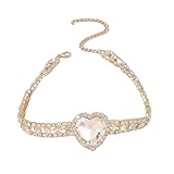 REvlie Love Dinner Halskette Choker – Romantischer Schmuck für Frauen, perfekt für Verabredungen oder Jahrestage, red diamond, Metall, Basismetall