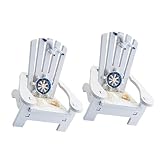 ibasenice 2 Stück Mini-Strandstuhl Miniaturen Miniatur-Puppen Kinderstühle Für Tischdekorationen Für Salas De Casa Mini-Holzkiste Strandkorb Wagen Heimdeko Ornament Puppenstuhl