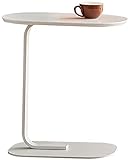 ZHIVIQ Mini-Beistelltisch aus Massivholz: Nachttisch mit Metallrahmen für Schlafzimmer vom Typ C(Color:Style1)
