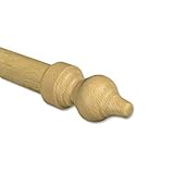 INTERDECO Gardinenstangen Endstücke aus Holz in Buche lackiert für 28 mm Ø (2 Stück)