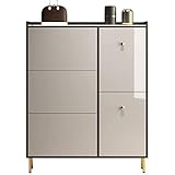 Flip Drawers Shoe Cabinet Freestanding Shoe Rack Shoe Storage Cupboard Organizer (Size : 120x17x123cm)