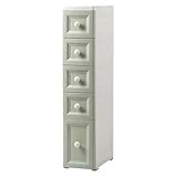 lagerschrank Verdickte Plastikschublade Lagerschrank Kindergarderobe Geeignet Für Wohnzimmer, Schlafzimmer, Kinderzimmer (Color : Light Green, Size : 5 Layers)