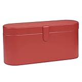 Aufbewahrungsbox Für Dyson Supersonic Haartrockner, PU-Leder Flip Hard Box, Travel Portable Case Cover Tasche Lagerung Für Haartrockner Kann Alle Zubehörteile Aufnehmen,Rot