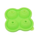 4 Gitter Silikon Eiswürfel Eiswürfelformen mit Deckel Lebensmittelqualität Silikon Eiscreme Form für Bars Küche Getränke Flüssigkeit (Farbe: C)