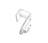 GARDINIA Deko-Haken für Fenster und Türen, Für Flügelstärken von 12 mm - 16,5 mm, Montage ohne Bohren, Ideal zur Dekoration, Kunststoff, Transparent