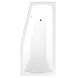 Raumsparwanne MINOU 160x70cm Rechts mit Wannenfüssen