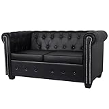 vidaXL Chesterfield Sofa 2-Sitzer Kunstleder Ledersofa Polstersofa Loungesofa