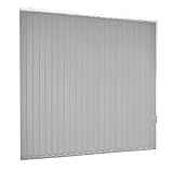 Lamellenvorhang Vertikaljalousie Grau Hellgrau Lamellen Fenster Rollo Breite 100-250 cm Höhe 150-250 cm Vorhang Flächenvorhang Schiebevorhang Streifenvorhang Blickdicht halbtransparent (210 x 245 cm)
