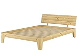 Doppelbett Futonbett 140x200 Massivholzbett Kiefer Natur Ehebett Rollrost 60.62-14