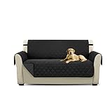 PETCUTE Sofaschoner 2 sitzer Couch überwurf couchbezug sofaüberzug Sofa Schutz Sofa Abdeckung 3 sitzer Sofaüberwurf Schwarz