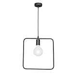 VITALUCE Pendelleuchte, Hängeleuchte, VE4088-1/1S, Moderner und einfacher Stil, 1-flammigxE27 max 40W, Farbe: Schwarz, Material: Metall, H129xB8xL33, 0,5 kg