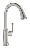 GROHE Gloucester - Küchenarmatur (herausziehbare Dual Spülbrause, Schwenkbereich 360°, C- Auslauf), supersteel, 30422DC0