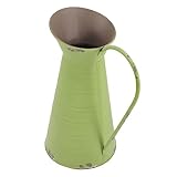 Yardwe Alte Vase Vintage-Blumenvase Vintage-Dekor Metall-Wasserflasche Blechkrug Vase Verzinkte Blumenvase Krug Blumenhalter Metall-Blumenvasen Einweihungsgeschenk