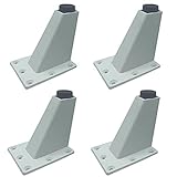 DXBO Set von 4 Möbelbeinen, verstellbare dreieckige Sofabeine, Möbelbeine, Verstellbarer Sofafuß, for Tisch, Sofa, Schrank, Fernseher, Schreibtisch, Schrank (Farbe: weiß, Größe: 8 cm)