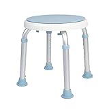 Joparri 360° Drehbarer Duschhocker Duschstuhl für Senioren, Rund Anti-Rutsch Badhocker Höhenverstellbar 36-51cm, Aluminium Badsitz Belastbar bis 136 kg fur Alten und Schwangere