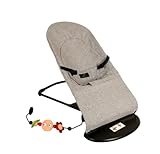 Babywippe von Ahpura, Hüpfsitz für Babys,Baby-Schaukelstuhl,Baby-Schaukelsessel, Stoff aus Bio-Baumwolle, rutschfeste und stabile Beine,Ergonomische Babywippe, Bequemer Schaukelstuhl