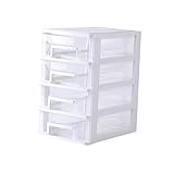 FOMIYES 4 Schreibtisch-Organizer Mini-Lippenstifte Weiß Make-Up-Bürobedarf Schreibtisch-Aufbewahrungsschublade Make-Up-Aufbewahrung Schmuck-Aufbewahrungsregal Kommode Spind Weiße