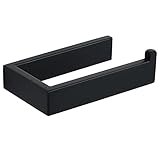 Toilettenpapierhalter Schwarz, SAYAYO Klopapierhalter Edelstahl Toilettenpapierhalter Bohren Toilet Paper Holder WC Rollenhalter für Badezimmer und Küchen, EGKN2211-B