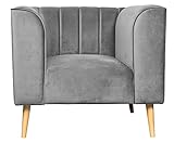 Fabimeble Sessel Elisa, stilvolles Sessel, Modernes Sessel, Skandinavischer Stil, Sessel auf hohen Füβen, (Grau, Sessel)
