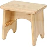 Hocker Fußhocker Massivholz Hocker-Fuß Qualität Kiefer/Badhocker Multifunktions/für EIN Wohnzimmer Balkon Schlafzimmer Badezimmer/wie abgebildet (Größe: 28 × 20 × 15 cm, Farbe: HASS Gezeigt)