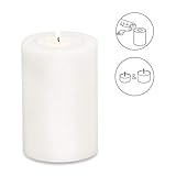 EDZARD Teelichthalter Teelichtkerze Cornelius, Höhe 12 cm, Durchmesser 8 cm, Dauerkerze, geeignet für handelsübliche Teelichter und durchsichtige höhere Teelichter, hitzebeständig bis 90 Grad