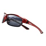 ICECUBE AVENTO Polarisierte Sport-Sonnenbrille UV400 Schutz mit Anti-Rutsch-Funktion und leichtem Rahmen - für Männer und Frauen beim Fahren, Laufen (Red)