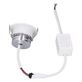Eulbevoli Verstellbare Einbauleuchte, 5 W, verstellbarer Winkel, Mini-Aluminium-Einbauleuchte, Wechselstrom 85–265 V, für Schrank(#2)