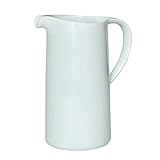 Dekorative Vasen weiße Keramik-Krugvase ist 17,8 cm hoch und ist perfekt für Blumen oder dekorative Verwendung und ist ideal für getrocknete Blumenarrangements, Geschenke, Bauernhausvase