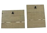FRANK FLECHTWAREN Fotohalter Wood, 2er Set, naturfarbener Aufsteller aus Holz, Schwarze Metallklammer zum Anheften von Foto oder Menükarte, Maße: 23 x 18 cm, 18 x 23 cm