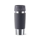 Emsa N20115 Travel Mug Easy Twist Thermobecher | 0,36 L | Deckel mit einfachen Öffnen/Schließ System | Edelstahl-Isolierbecher | 4h heiß/8h kalt | 100 % dicht | 360°-Trinköffnung | 1 Stück (1er Pack)