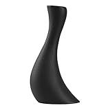 Zasjon Keramikvase Blumenvase, 19.5 cm Hoch Matt Keramik Vase Modern Vasen Decorative für Pampasgras für Blumen Wohnzimmer Dekoration, Schwarz