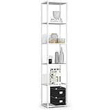 AKORD | Loft 40 cm Bücherregal | Moderner Schrank | Bücher Regal | 6 Einlegeböden | Funktional | Robust | Stabil | Leicht zu montieren | 24 Monate Garantie