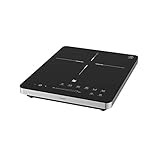 WMF Kult X Einzel- Induktionskochfeld mobil, Kochplatte bis 28 cm, Induktionskochplatte 1 Kochfeld, 8 Stufen, Topferkennung, Touch-Display, Glaskeramik, Timer-Funktion, 2100 W
