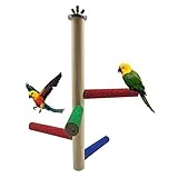 Vögel Naturholz Ständer Sittich Spielzeug Papagei Stehkralle Stick Vogel Käfig Zubehör Plattform Papageien 1 Set Zubehör Hängend