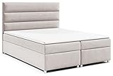 Best for Home Boxspringbett mit Bettkasten Trinity K-1 Bonellfederkern inkl. Topper 160x200 Creme