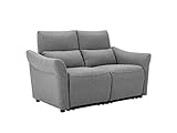 Vente-unique - Relaxsofa 2-Sitzer elektrisch - Stoff - Grau - Ragnar